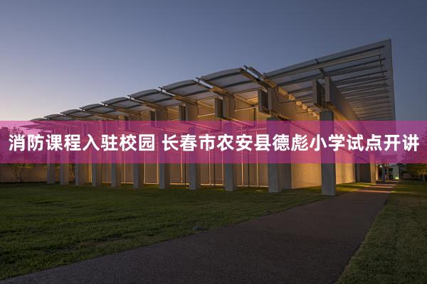消防课程入驻校园 长春市农安县德彪小学试点开讲