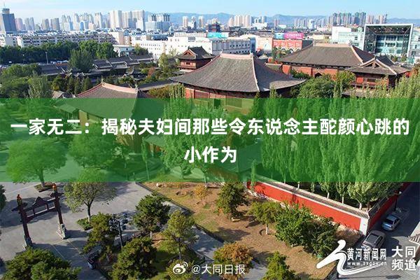 一家无二：揭秘夫妇间那些令东说念主酡颜心跳的小作为