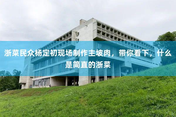 浙菜民众杨定初现场制作主坡肉，带你看下，什么是简直的浙菜