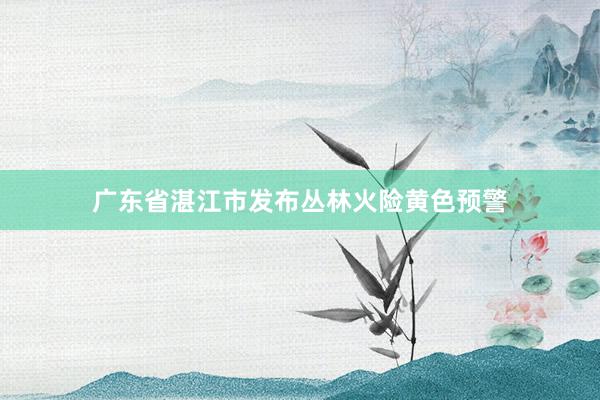 广东省湛江市发布丛林火险黄色预警