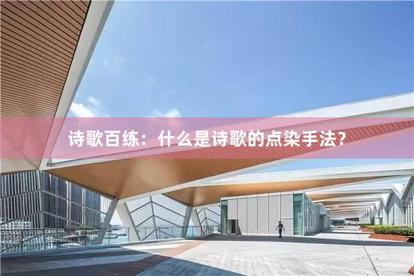 诗歌百练：什么是诗歌的点染手法？