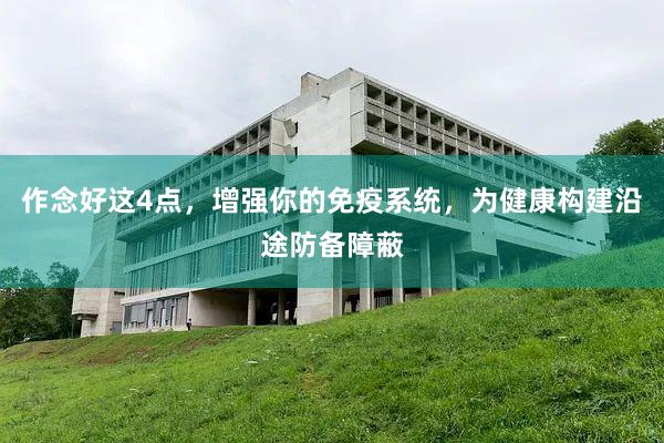 作念好这4点，增强你的免疫系统，为健康构建沿途防备障蔽